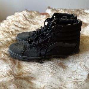 All black High top Vans